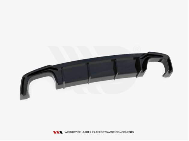 A5 - F5: Gloss Black Maxton Rear Diffuser 17-20