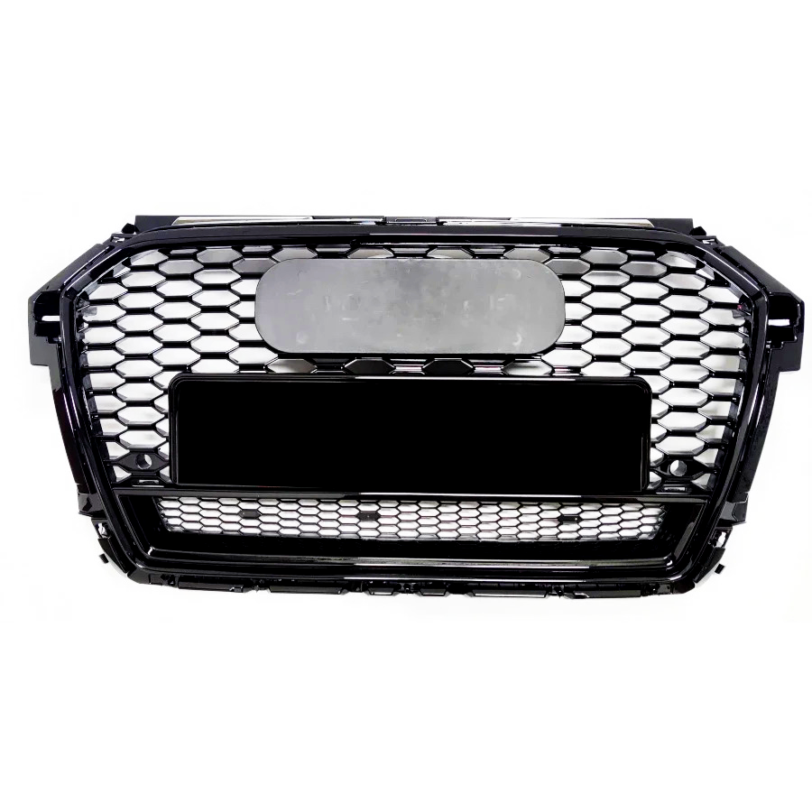 A1 - Facelift: Gloss Black RS Honeycomb Quattro Front Grill 15-18