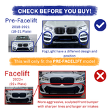 X3M - F97 Pre-Facelift: Gloss Black Front Splitter 18-21