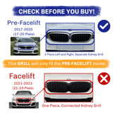 5 Series - G30/G31 Pre-Facelift: Gloss Black Double Slat Grill 17-20