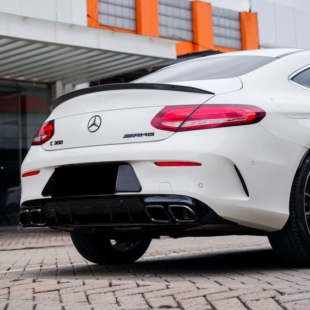 C Class - C205 Coupe: Carbon Fibre AMG Style Spoiler 14-20