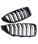 4 Series - F32/F33/F36: Gloss Black Double Slat Grill 14-20