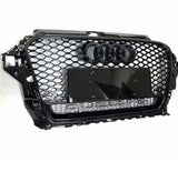 A3 - 8V Pre-Facelift: Gloss Black RS Honeycomb Quattro Grill 13-16