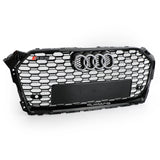 A5 - F5: Gloss Black RS Honeycomb Quattro Grill 17-20