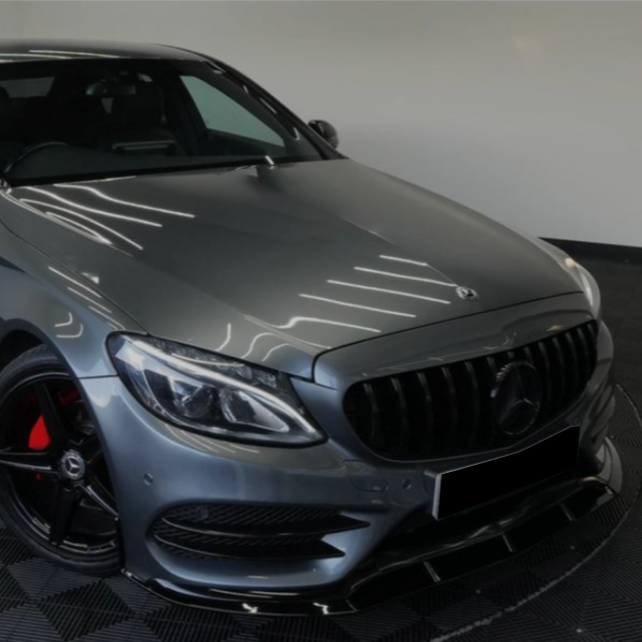 C Class - W205 Pre-Facelift: Gloss Black Edition 1 Style Splitter 15-18