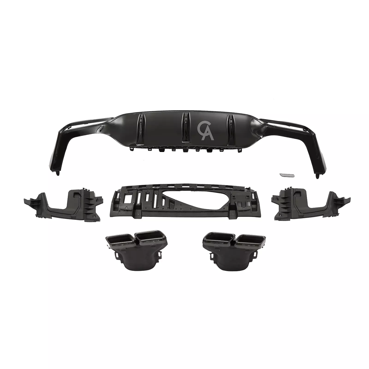 E Class - W213 Saloon: Black Rear Diffuser 16-20